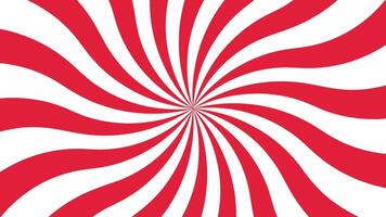Red Sunburst Spiral Background Animation, Retro Rotating Striped Motion Loop in 4K video
