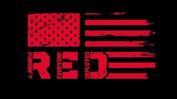 Red Friday Patriotic Animation with American Flag and Bold Typography video