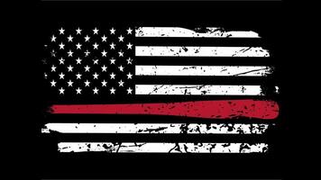 4K American Baseball Motion Graphic with Red Bat and Black and White Flag video