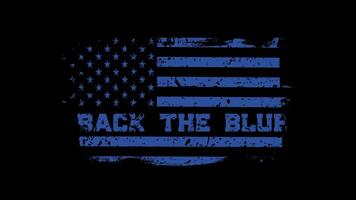 Thin Blue Line USA Flag Motion Design Abstract Symbol of Law Enforcement Tribute video