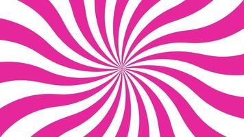 Pink Sunburst Spiral Background Animation, Retro Rotating Striped Motion Loop in 4K video