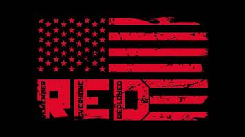 American Flag Red Friday Motion Design with Patriotic Text in 4K video