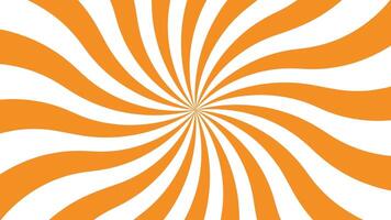 Orange Spiral Background Animation, Retro Rotating Striped Motion Loop in 4K video
