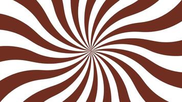 Brown Sunburst Spiral Background Animation, Retro Rotating Striped Motion Loop in 4K video