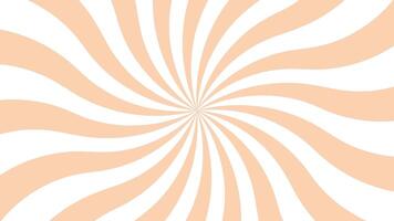 Light Pink Sunburst Spiral Background Animation, Retro Rotating Striped Motion Loop in 4K video