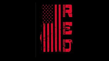 4K Red Friday Motion Graphic with USA Flag and Patriotic Text Design video