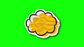 Animated Speech Bubble, Hand-Drawn Sketch Style Dialog Cloud for Text or Message video