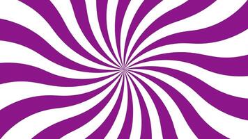 Purple Sunburst Spiral Background Animation, Retro Rotating Striped Motion Loop in 4K video