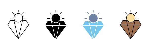 DIAMON concept line icon. Simple element illustration. vector