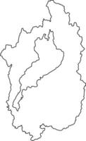 Shiga Prefecture Outline Map vector