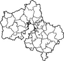 Moscow Oblast Political Outline Map vector