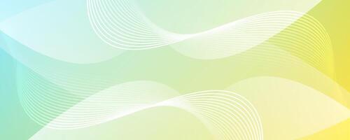 Green yellow abstract background overlap layer on bright space with waves effect decoration. Modern graphic design element lines style concept for web banner, art, flyer, card, or brochure cover vector