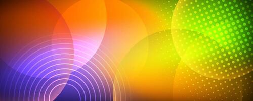 Colorful abstract design with circles and gradients vector