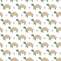 Pattern with sea turtle design illustration vector