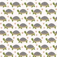 Seamless pattern with sea turtle design illustration vector