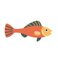 Vibrant Cartoon Fish with Bold Colors and Stripes. vector