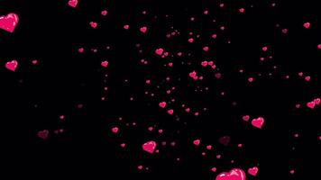 Soft Pink Heart Particles Animation for Romantic Overlays video