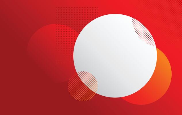 modern red and white circle abstract background design template