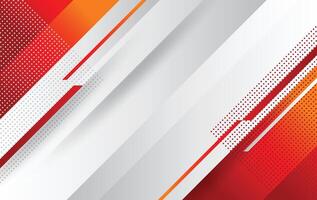 Abstract red and white design vector