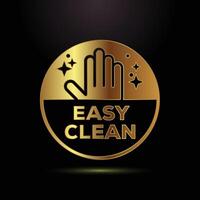 Shiny Easy Clean Symbol Hand Icon Indicates Quick and Simple Maintenance vector