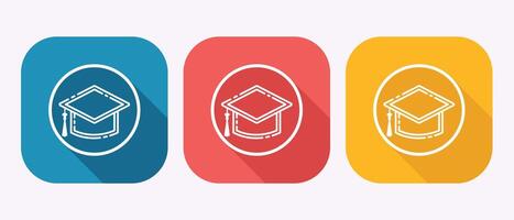 Colorful Graduation Cap Icons A Symbol of Academic Achievement and Education Celebrating Success vector
