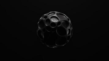 Looping Abstract Bubble Sphere Animation in Pink and Black video