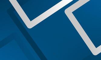 Aesthetic abstract modern background with silver outlined shapes and blue tones vector