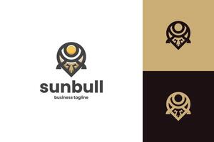 bull point logo design vector