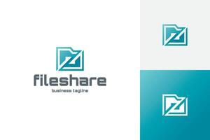folder share logo design vector