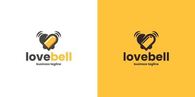 love bell logo design vector