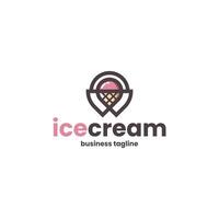 ice cream shop logo design vector