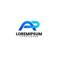 a letter logo with blue and black colors vector