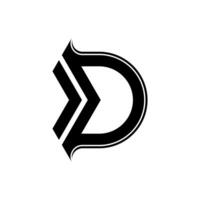 letter D monogram logo design vector
