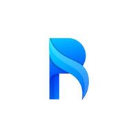 initials letter R gradient creative logo design vector
