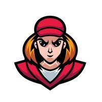 a baseball player with a red cap on his head vector