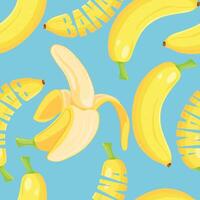 Colorful bananas on a blue background vector