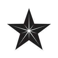 Black geometric star shape with sharp points isolated on white background silhouette vector