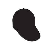 Baseball cap silhouette on white background vector
