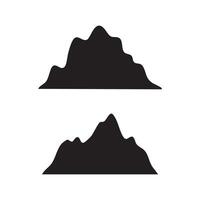 Two mountain silhouettes on a white background vector