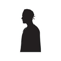 Silhouette of a man in a medical uniform vector
