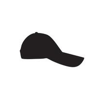 A baseball cap silhouette on white background vector