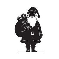 Santa claus with bag of gifts illustration vector