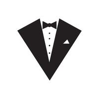 Formal tuxedo silhouette isolated on white background vector