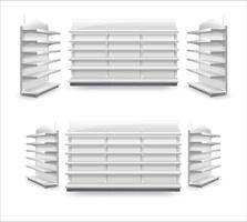 Retail shelving units for store organization vector