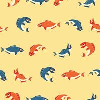 Salmon Seamless Pattern Background for Print Fabric Surface Fashion Wrapping vector