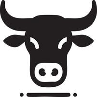 Bull head icon illustration vector
