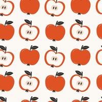 Colorful apple pattern illustration vector