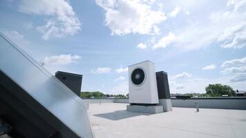 HVAC heating, ventilation and air conditioning systems. Heat pump on the roof 7 video
