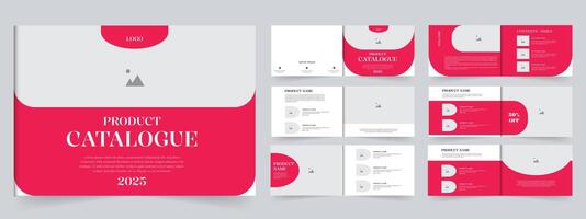 Product catalog template design or catalogue layout landscape design vector