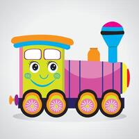 Train Cartoon Charatcer vector